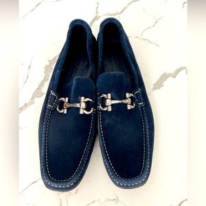 Blue Suede Salvatore Ferragamo loafers